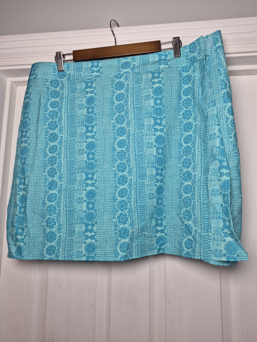 Ripskirt Turquoise Patterned Wrap Skirt XXL NWT